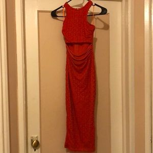 Coral/orange dress from Dance&Marvel. Never worn, fits like like xs.